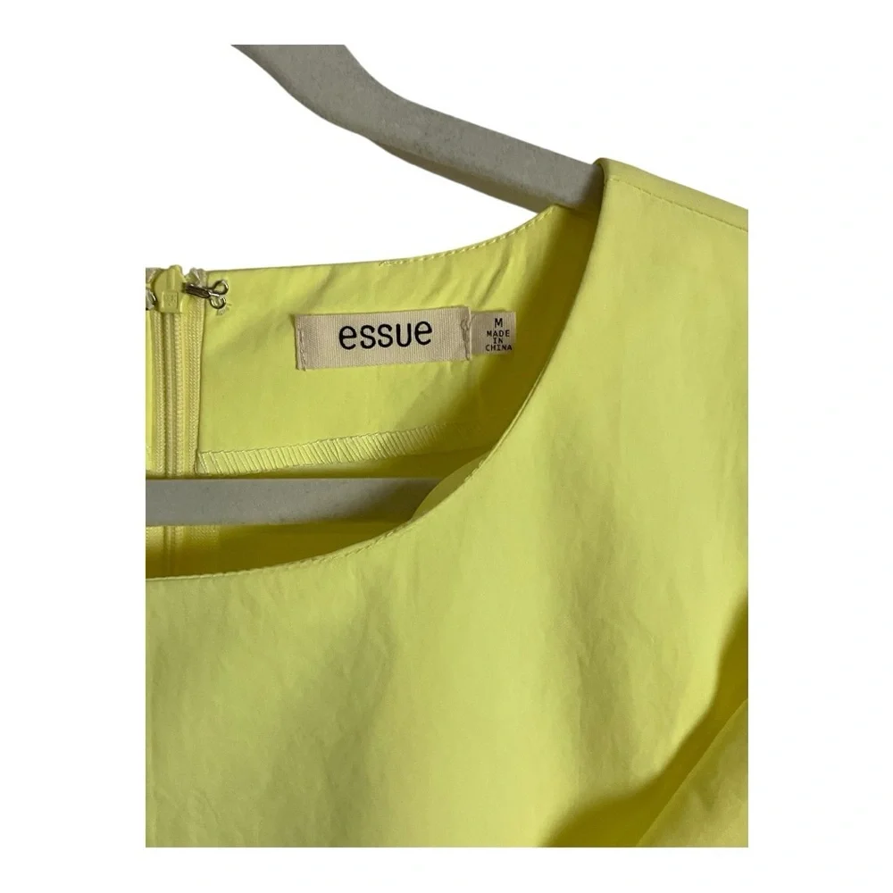 ESSUE Women’s Medium Yellow Ruffle Dress - Picture 3 of 3